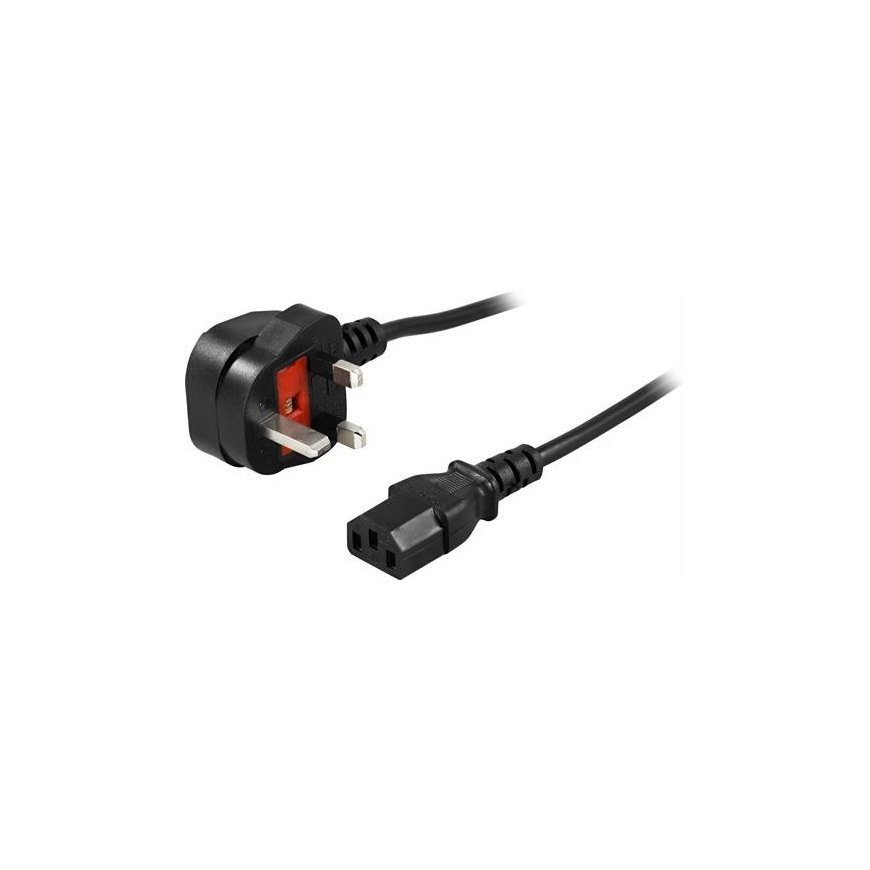 Deltaco DEL-109UK-10 elektrības kabelis Melns 2