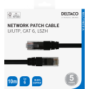 Network cable DELTACO U/UTP Cat6, 10m, black / TP-610S-K / 00210002 Network cable DELTACO U/UTP Cat6, 10m, black / TP-610S-K / 00210002