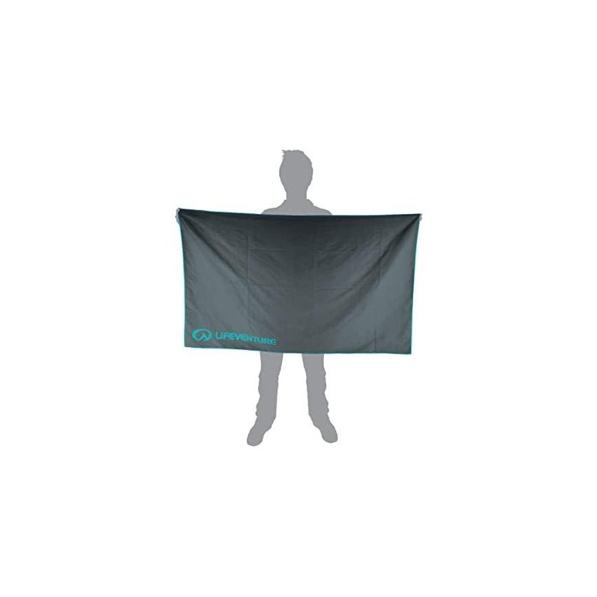 Travel towel Lifeventure Soft Fiber Recycled Gray - Giant – 7