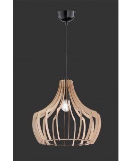Trio Wood pendant lamp, E27, 44 cm, brown