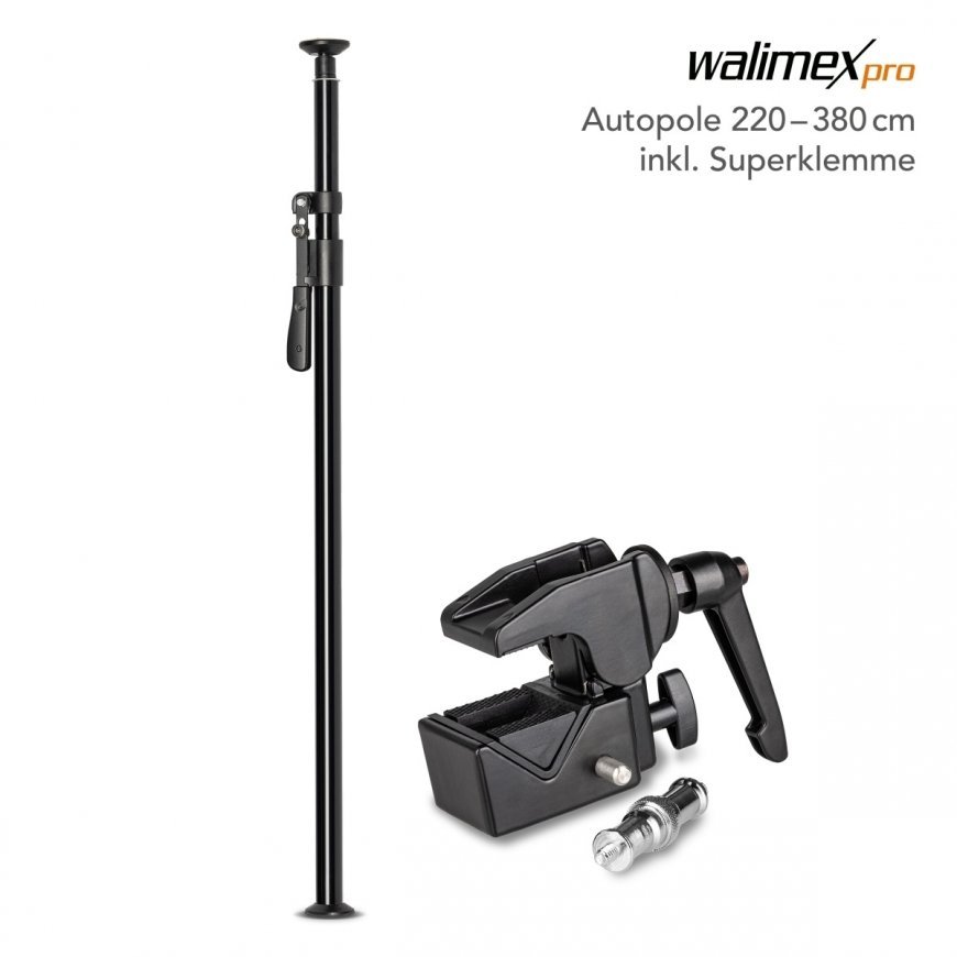 walimex pro Autopole 220-380cm incl. Superclamp