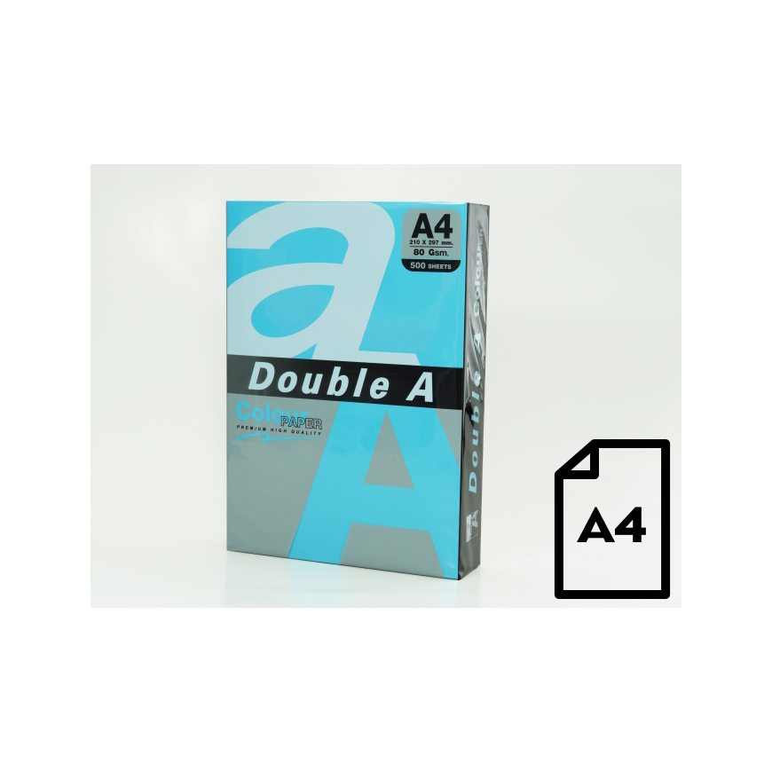 Color paper Double A, 80g, A4, 500 sheets, Deep Blue – 2