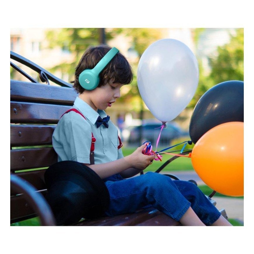 Muse Bluetooth Stereo Kids Headphones M-215BTB Wireless, Over-Ear, Wireless, Blue – 6