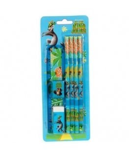 Paso 00-3759PS Penguins set 4 pencils / Ruler 15cm / Sharpener / Eraser