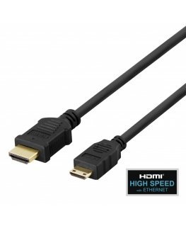 Cable DELTACO HDMI - mini HDMI, 4K UHD in 60Hz, 2m, black / HDMI-1026-K / 00100008