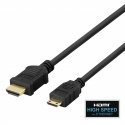 Cable DELTACO HDMI - mini HDMI, 4K UHD in 60Hz, 2m, black / HDMI-1026-K / 00100008