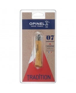 Opinel pocket knife No. 07 carbon w. wood handle