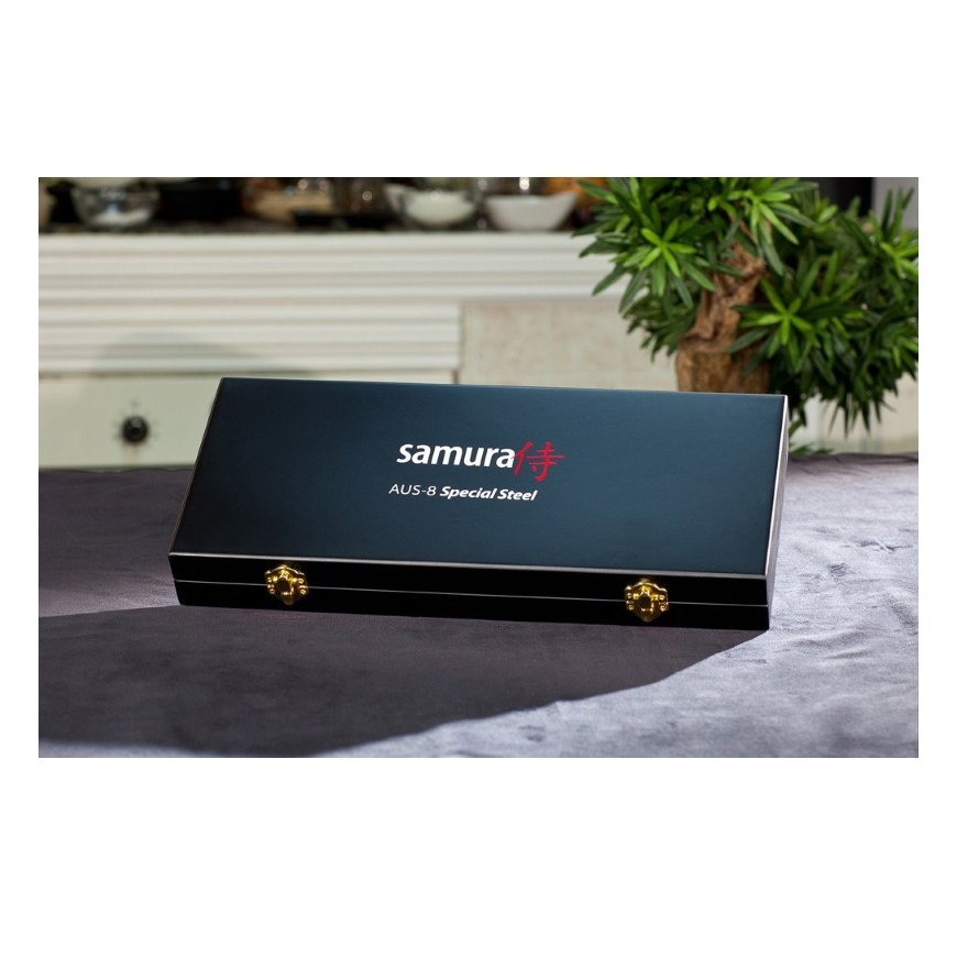 Samura MO-V Stonewash комплект 3х ножей (Шеф , Универсальный, Овощной) из AUS 8 Японской из стали 59 HRC – 7