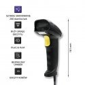 Qoltec 50876 Lāzerskeneris 1D | USB | Melns