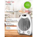 Mesko Heater MS 7719 Fan heater, 2000 W, White Mesko Heater MS 7719 Fan heater, 2000 W, White