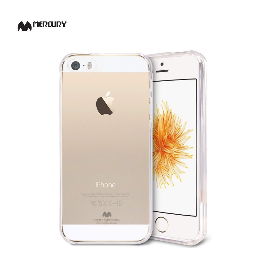 Mercury "Anti-yellow aging" Jelly Ultra slim back cover case for Apple iPhone 5 / 5S / iPhone SE Transparent