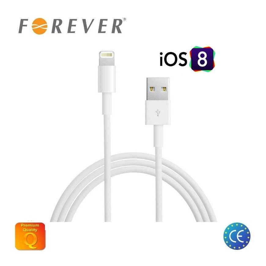 Forever USB to Lightning Data & Charging Cable (MD818 Analog) 3m White (EU Blister)