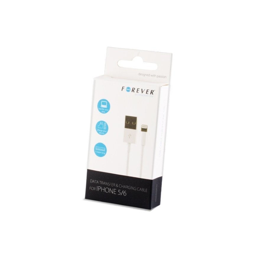 Forever USB to Lightning Data & Charging Cable (MD818 Analog) 3m White (EU Blister) – 2