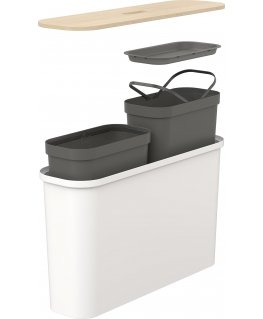 SmartStore Collect Slim 46 L lajittelusetti, valkoinen