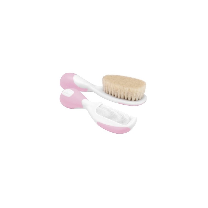 Chicco 00006569100000 расческа Розовый, Белый 2 шт