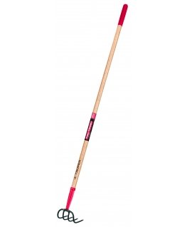 Cultivator with wooden handle, 4 forks. Truper®