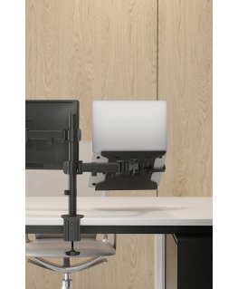 Deltaco ARM-0540 kannettavan tietokoneen teline 39,6 cm (15.6") Kannettavan tietokoneen telinevarsi Musta