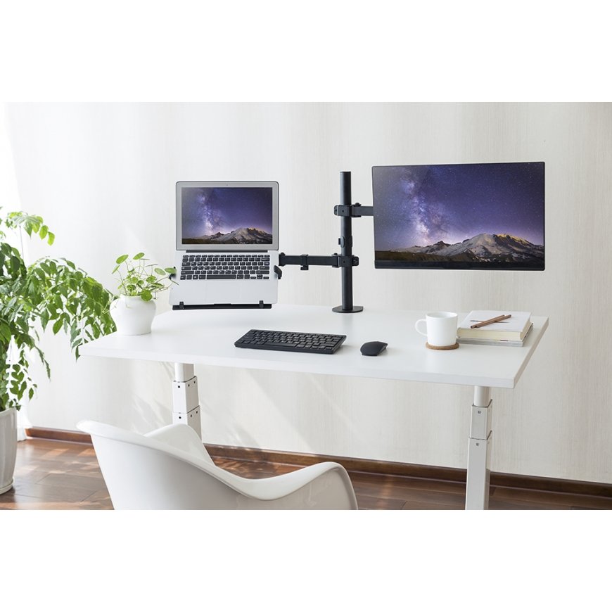 Deltaco ARM-0540 notebook stand 39.6 cm (15.6") Notebook arm shelf Black – 2