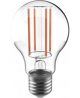 Airam LED A60 lamp, E27, 3000K, 470lm, clear dome