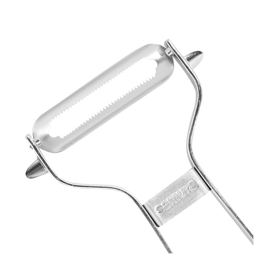 Samura Sharp & Effortless Metal Vegetable Peeler with serrated 61mm blade from Japan steel Silver – 3
