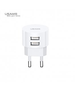 Usams US-T20 Round Shape Mini Compact 2.1A Travel charger White
