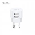 Usams US-T20 Круглой формы Компактная Mini Быстрая 2.1A Сетевая зарядка Белый