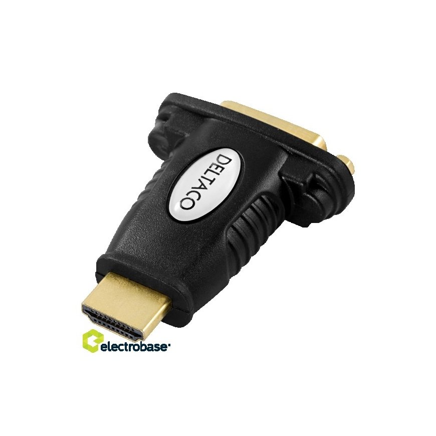 HDMI - DVI-D adapter DELTACO gold-plated connectors, 1080p, black / HDMI-10-K / 00100020