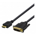 Deltaco HDMI / DVI-D-sovitin kullatuilla liittimillä, musta Deltaco HDMI / DVI-D-sovitin kullatuilla liittimillä, musta