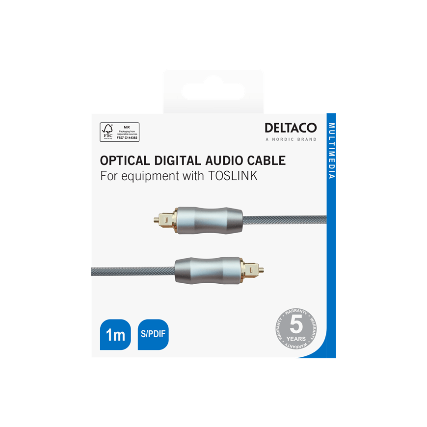 Deltaco High End Toslink Cable DELTACO