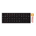 Mocco Наклейки для Клавиатуры ENG / EE С Водостойким Ламинатом Черные / Красные Mocco Наклейки для Клавиатуры ENG / EE С Водостойким Ламинатом Черные / Красные