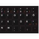 Mocco Keyboard Sticks ENG / EE With Laminated Waterproof Level Black / Red Mocco Keyboard Sticks ENG / EE With Laminated Waterproof Level Black / Red