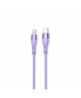 Tellur Silicone Type-C to Lightning cable PD30W 1m purple