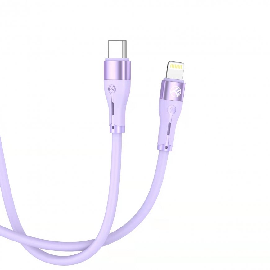 Tellur Silicone Type-C to Lightning cable PD30W 1m purple – 2