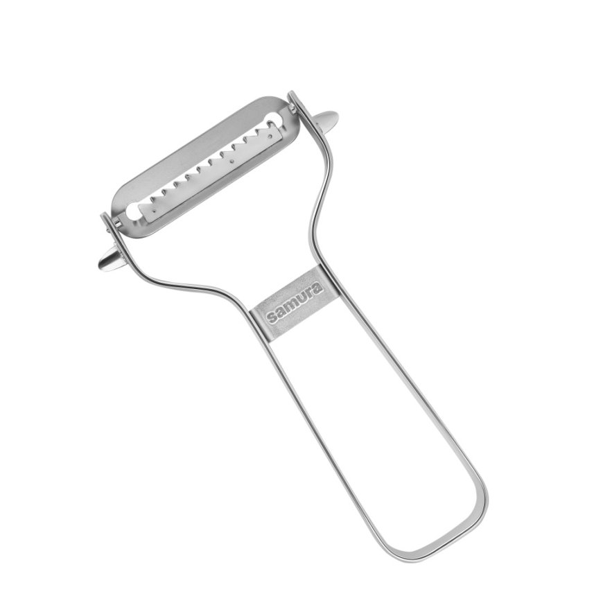 Samura Sharp & Effortless Metal Vegetable Peeler with Julienne 61mm blade from Japan steel Silver – 2