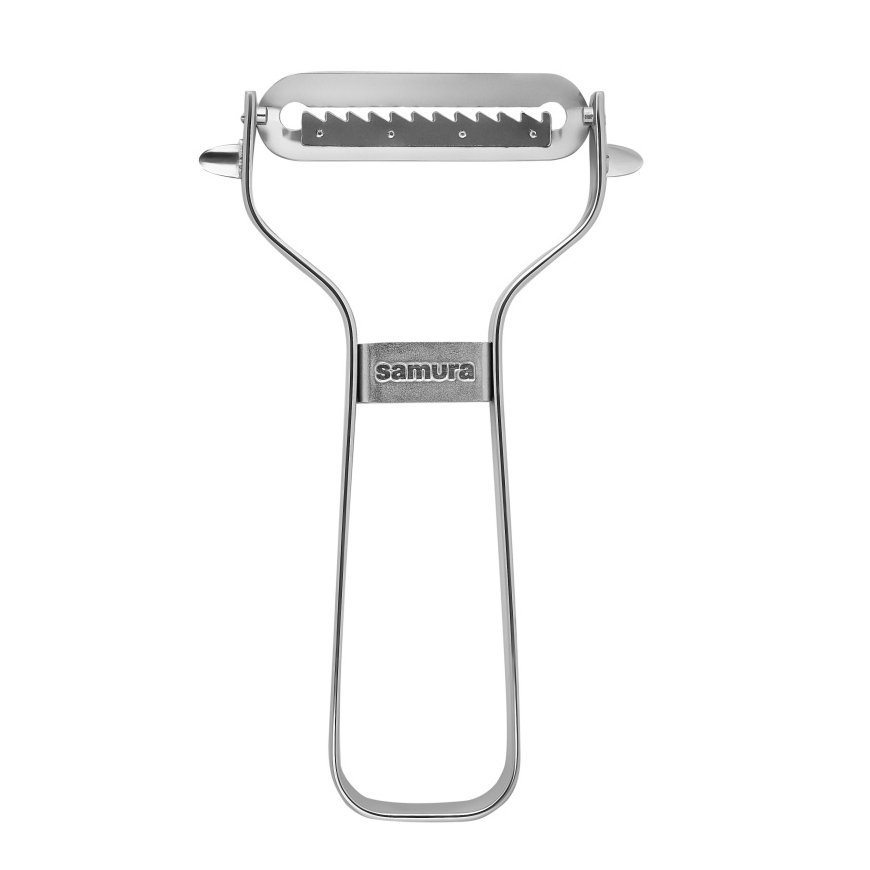 Samura Sharp & Effortless Metal Vegetable Peeler with Julienne 61mm blade from Japan steel Silver – 4