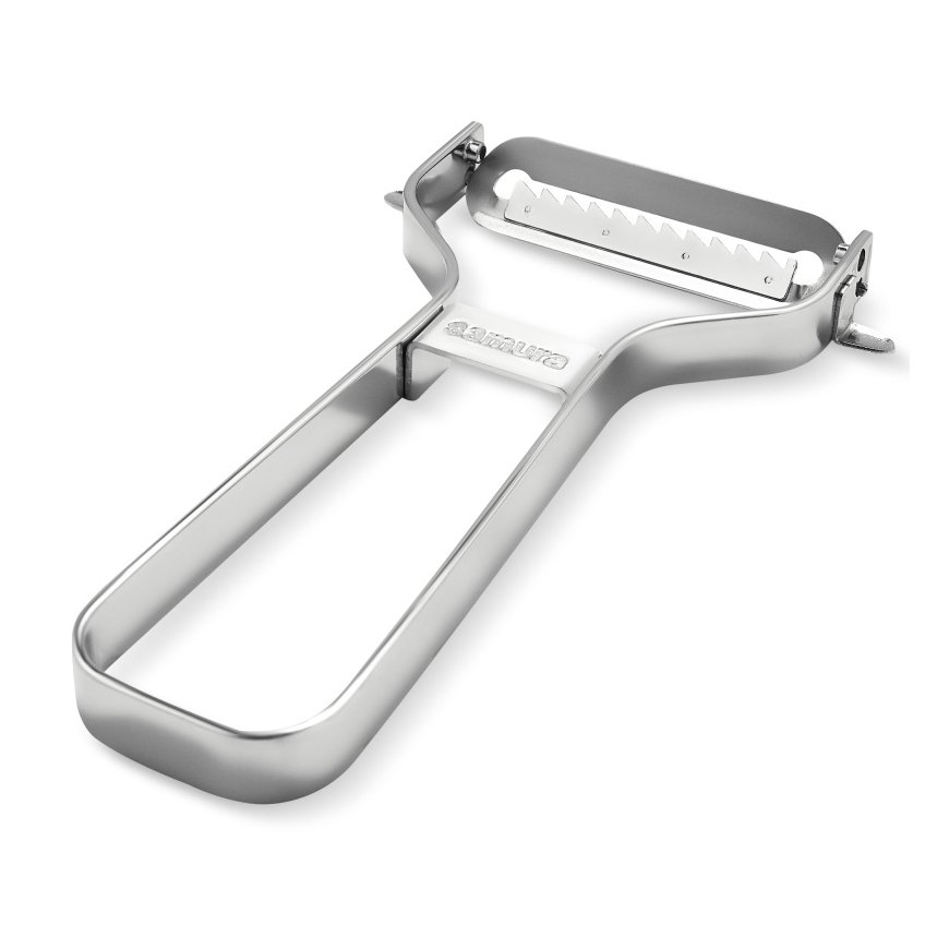 Samura Sharp & Effortless Metal Vegetable Peeler with Julienne 61mm blade from Japan steel Silver – 5