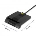 QOLTEC 50634 Intelligent Smart ID chip card reader SCR0634 USB Type C