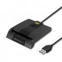 Qoltec 50632 Intelligent Smart ID chip card reader SCR-0632 | USB type C