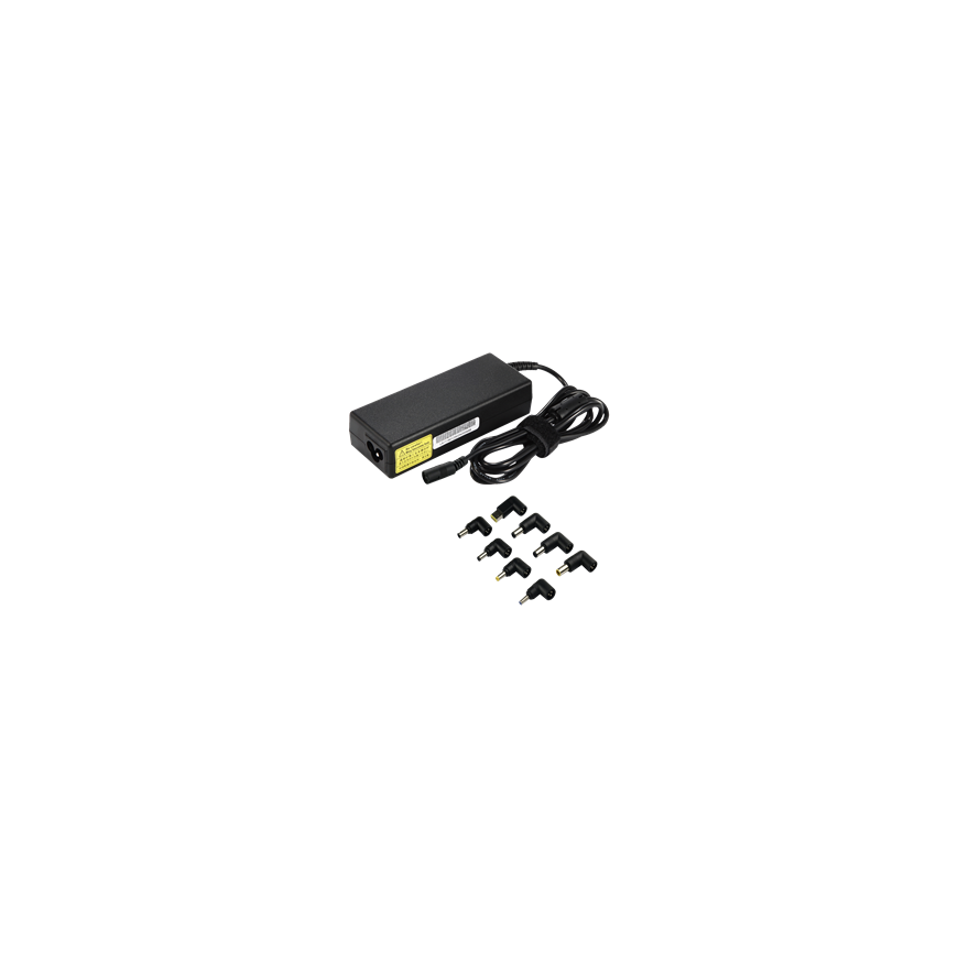 Universal power adapter for laptops, 90W, 15-20V / 6A (max), multiple connectors, black / SMP-107