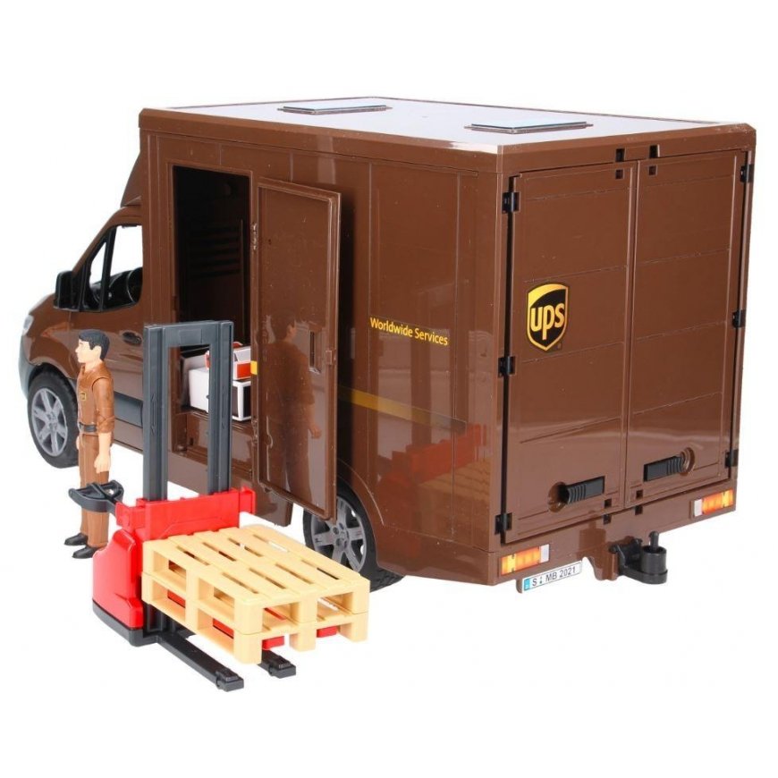 BRUDER MB Sprinter UPS su vairuotoju ir priedais, 02678 – 4