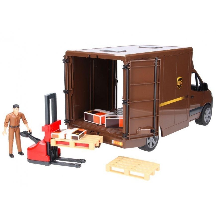 BRUDER MB Sprinter UPS su vairuotoju ir priedais, 02678 – 5