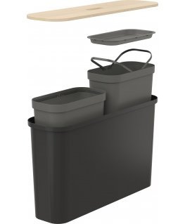 SmartStore Collect Slim 46 L lajittelusetti, musta