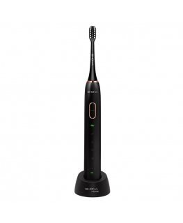 Shona Pro Electric IPX7 Sonic Tooth Brush with with 5 modes / 3x Speed + travel case (2 heads included) Black