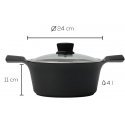 Induction pot with lid Zyle ZY3024PT