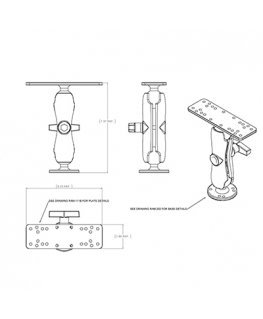 RAM Mounts Drill-Down Marine Electronic Mount