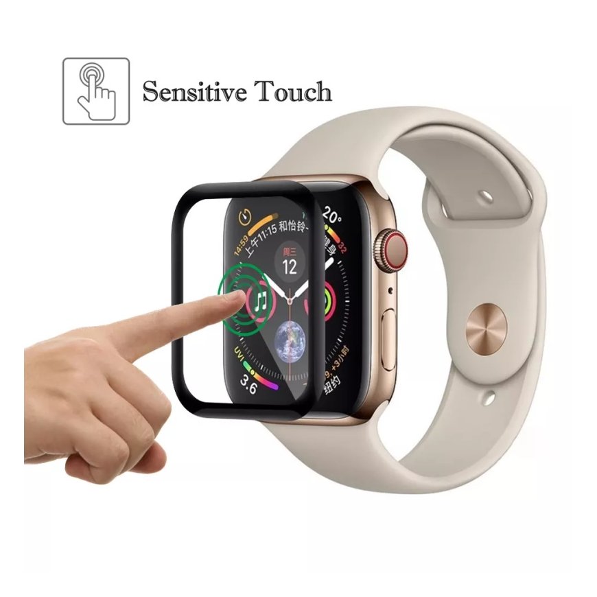 Riff Hot Bending 3D Закругленное защитное стекло для Apple Watch 1 / 2 / 3 с дисплеем 38мм Черное – 2