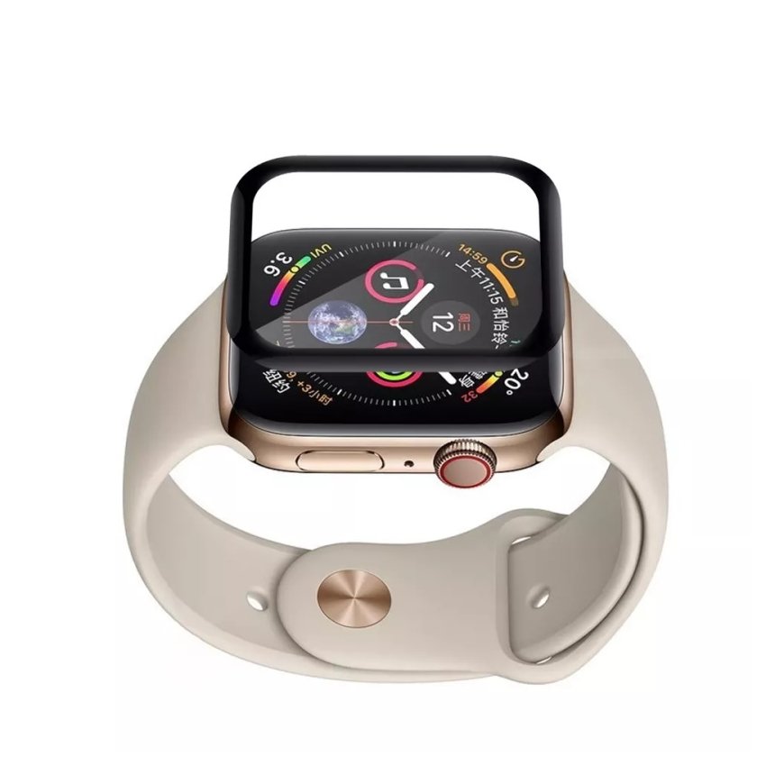 Riff Hot Bending 3D Закругленное защитное стекло для Apple Watch 1 / 2 / 3 с дисплеем 38мм Черное – 3