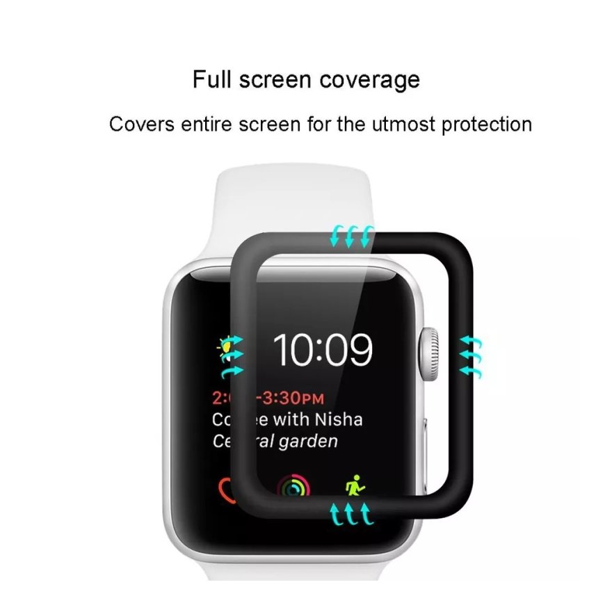 Riff Hot Bending 3D Curved Tempered glass for Apple Watch 1 / 2 / 3 with Screen 38mm Black – 4