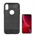 TakeMe TPU plāns aizmugures maks-apvalks ar KARBONA virsmas efektu priekš Apple iPhone XR Melns TakeMe TPU plāns aizmugures maks-apvalks ar KARBONA virsmas efektu priekš Apple iPhone XR Melns