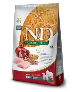 Farmina Fermina n & d ancestral grain light sausieji pašarai 12 kg viščiukui